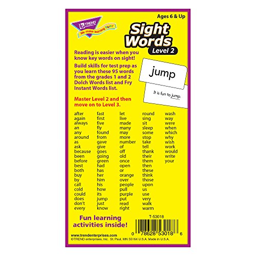 Level 2 Sight Words Skill Drill Flash Cards, Pack of 96 Card Game