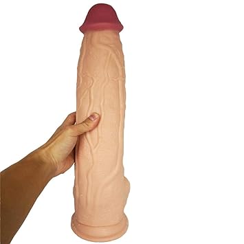 Simulation Silikon Grob Dildo Big Dildo Sucker Weiche 17 Zoll Silikon Gefälschte Penis Weibliche Lesben Masturbation Massage 