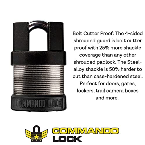 Commando Lock Total Guard High Security iCHANGE Shrouded Padlock with