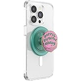 PopSockets Phone Grip for MagSafe with Kickstand, Magnetic Stand, Swappable Top, Secure Hold for iPhone MagSafe Cases, Phone & Tablet Grip, Harry Potter - Enamel Happee Birthdae Harry