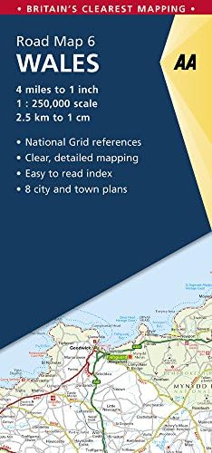 AA Road Map Wales (AA Road Map Series 06) (AA Road Map Britain)