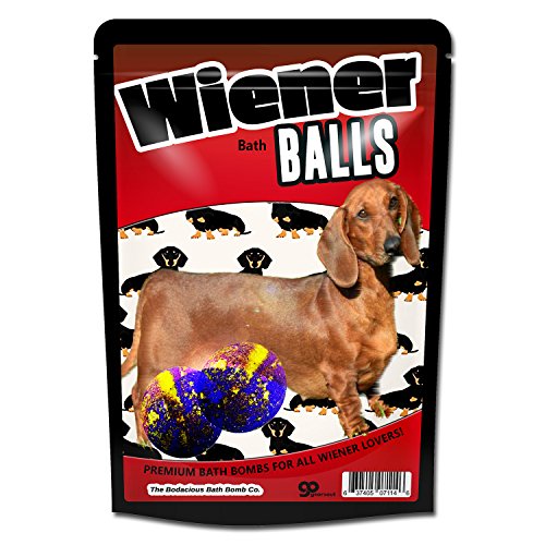 Wiener Balls Bath Bombs â€“ Funny Dachshund Gifts for Dog Lovers - XL Wiener Bombs - Huge Bath Fizzers