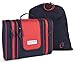 Zyfler Travel Hanging Toiletry Bag and Organizer Bathroom Storage Bags For Toiletries - Travel Cosmetic and Hair Product Organizer with Pockets - Waterproof Carrier for Traveling - Navy/Red