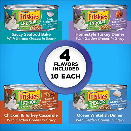 Friskies Purina Indoor Wet Cat Food Variety Pack, YUMbelievaBOX YUM