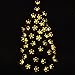 Deckey Flower LED String Light 100 LED Outdoor Solar Powered 54.8FT Decorative Blossom Fairy Lighting Christmas Flashing Lights for Xmas Tree Patio Gardens House Yard (Warm White)