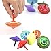 6 Pcs Set of Handmade Painted Wood Spinning Tops, Wooden Toys Educational Toys Kindergarten Toys Standard Tops