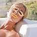 24K Gold Collagen Eye Treatment Masks, 10 Pieces Rejuvenating and Firming Eye Pads for Dark Circles, Puffiness, Wrinkles and Fine Lines, with Exclusive Collagen Lip Masks for Plumping Lips As Bonus