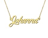 Aoloshow 18k Gold Plated Johanna Name Necklace