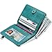 JSLOVE Rfid Blocking Small Compact Bi-fold Leather Pocket Wallet for Women(lake green)