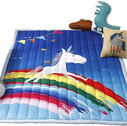 Cusphorn Non-Slip Nursery Rugs Children Play Mat White Horse Ultra Soft Cotton Kid's Bedroom Decor