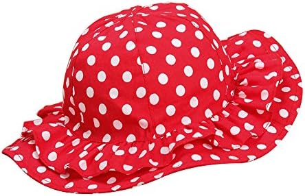 Viva FancyToddler Kids Sunhats Hat Girls Boys Bucket Hat,1-2T, Red