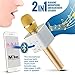 Wireless Microphone Karaoke Mic Amplifier Machine Bluetooth Handheld Portable Broadcast, Present, Youtube Songs Connect Android, Apple & Computers – By Karaoke-Mike(Gold)