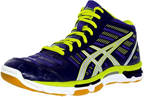 ASICS Women's Gel-Cyber Shot Mt Purple/Silver/Lime High-Top Basketball Shoe - 9.5M