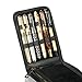 Fountain Roller Pen Case Holder Black PU Leather Case for 12 Pens