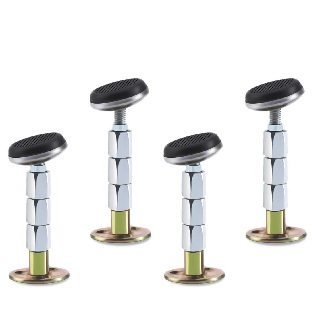 Adjustable Threaded Bed Frame Anti-Shake Protectors Tool For Bed, Bedside Headboard Stoppers Anti Shake Telescopic Support Stabilizer 4 Pcs (XL About(80-118mm))