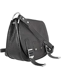 Rebecca Minkoff Militar Piel Bolsa para sillín, color negro