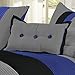 Superior 8-Piece Luxurious Florence Comforter Set, Beautiful Pleated Bed-in-a-Bag, King, Blue