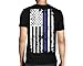 Mens Thin Blue Line American Flag V-neck T-shirt