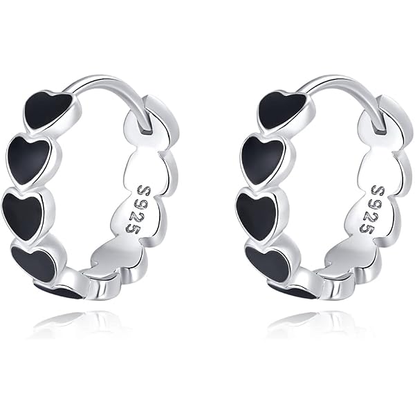925 Sterling Silver Puffy Heart Stud Earrings – 6mm, Nickel-Free, Made In UK