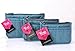 Periea Chelsy Purse Organizer Insert with Handles & 13 Pockets - 3 Sizes (Blue, Large)
