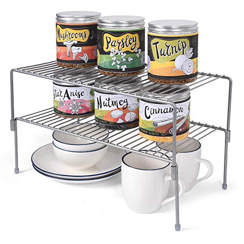 Expandable Stackable Shelf Kitchen Counter Rack Organizer