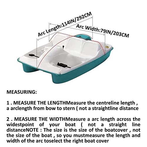 SoGuDio Pedal Boat Cover, 420D Waterproof Pedal Boat Mooring Cover fits