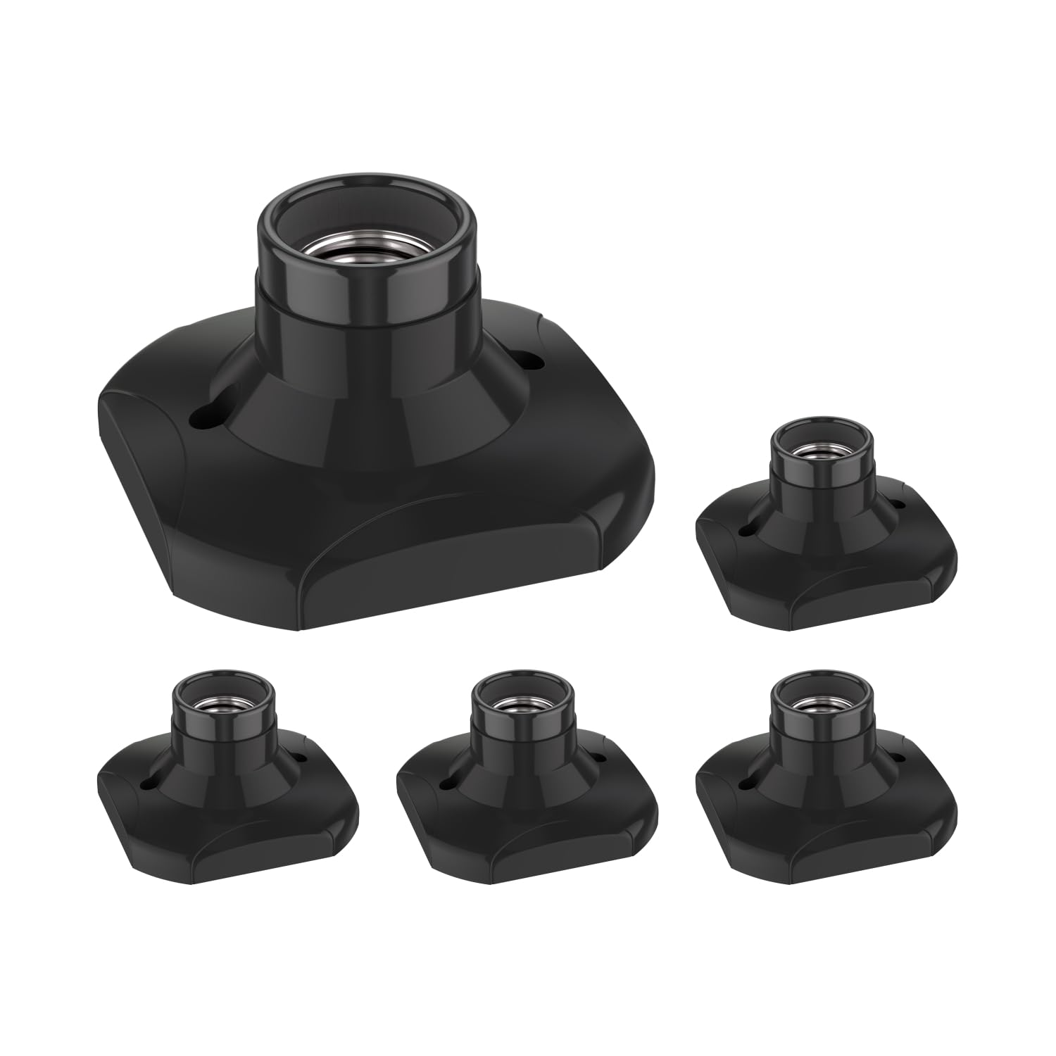 ledscom.de 5 Pieces Ceiling Light/lamp Holder Elektra, Black, 1x E27 max. 60W — image 1