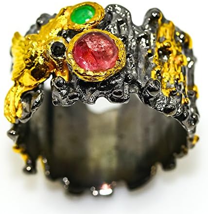 PROMOTION!!!! Natural Rhodolite Garnet size 7.25 Silver ring 925