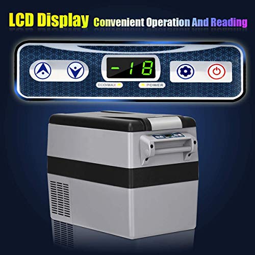 COSTWAY Car Refrigerator, 44 Quart Compressor Cooler and Freezer, 4°F