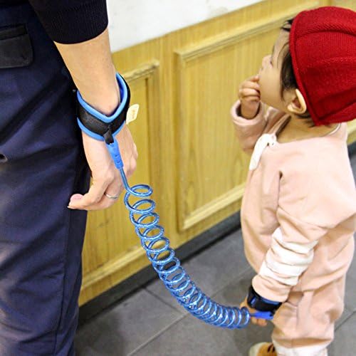 Toddler Baby Kids Safety Harness Child Leash Anti Lost Wrist Link Traction Rope Anti Lost Bracelet Baby Safety 4 Colors Blue 200CM