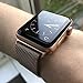 AdMaster Compatible for Apple Watch Band 42mm, Stainless Steel Mesh Milanese Sport Wristband Loop with Apple Watch Screen Protector Compatible for iWatch Series 1/2/3 Rose Gold