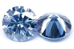 GEPAS Round 0.5-4ct Blue Color Wholesale Moissanite Loose Stone Lab Diamond Gems VVS1 With GRA Cartificate For Ring Necklace Making