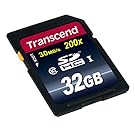 Transcend 32GB SDHC Class 10 Flash Memory Card Up to 30MB/s (TS32GSDHC10)