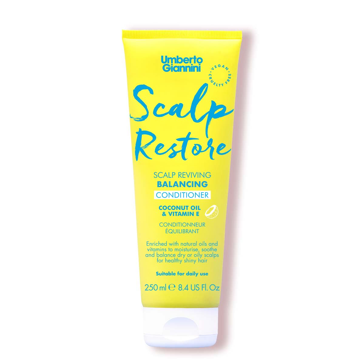Umberto Giannini Scalp Restore Balancing Conditioner, Vegan & Cruelty Free Scalp Reviving Formula with Coconut Oil & Vitamin E, 250ml