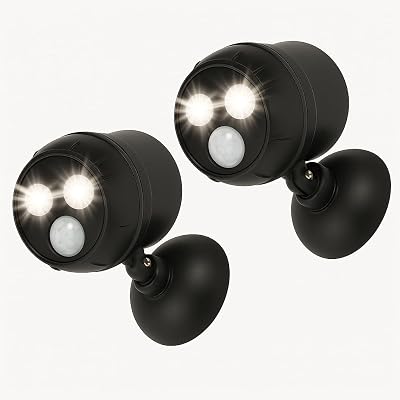 Proxinova Outdoor LED Security Lights 2 Pack Battery Powered Motion Sensor