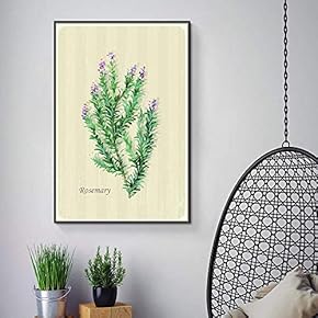 Floating Framed Canvas Wall Art for Living Room, Bedroom Vintage Green Plant Canvas Prints for Home Decoration Ready to Hang - 16x24 inches