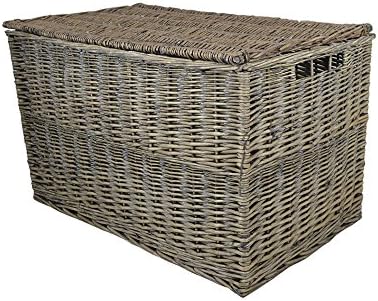 Grey Wash Wicker Small Storage Hamper W55 x D35 x H37cm / Trunk/Basket / Toy Box/Gift Hamper