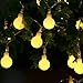 LUCKLED Battery Powered Dimmable Globe String Lights, 17.4 ft 50 LED Decorative Christmas Lights for Home, Garden, Patio, Lawn, Party and Holiday Decorations (Warm White)
