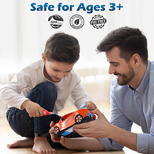 Take Apart Racing Car Toys Build Your Own STEM Car with Drill& Remote