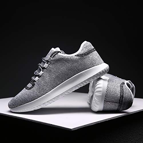 Srenket Mens Casual Athletic Sneakers Mesh Running Shoes Lightweight Tennis Footwear for Men Walking Trail Workout Gray42 - Thumbnail 5