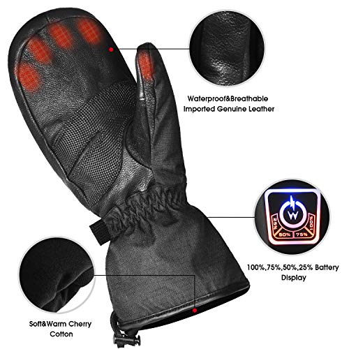 WILDYAK Heated Gloves for Men&Women, Rechargeable Electric Heated