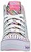 Skechers Kids Girls' Shuffles-Twist N'Turns Sneaker,gray/multi,1.5 M US Little Kid
