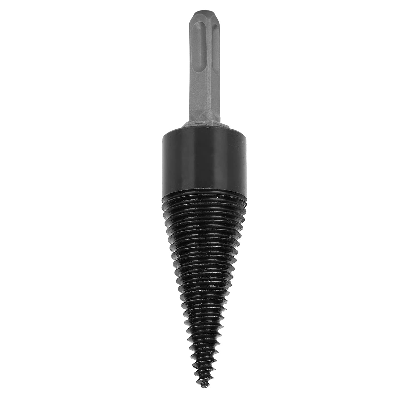 Jeanoko Wood Cone Punch Firewood Log Splitter Wood Splitter Drill Bits 32mm Dedicated High Speed Steel Square Shank for Electric Wood Drills