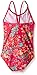 Kanu Surf Big Girls Karlie Flower One Piece Swimsuit, Karlie Floral Pink, 14