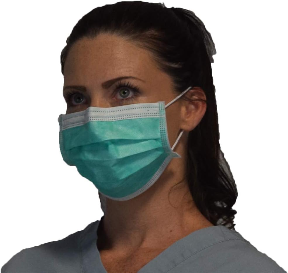 Protect U Guard 3-Ply Earloop Mask - Green - 2 Boxes of 50 Masks