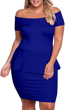 amazon royal blue plus size dresses