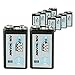 ANSMANN 9V Rechargeable Batteries 300mAh pre-Charged Low Self-Discharge, NiMH 9 Volt Battery 9V Battery (10-Pack)
