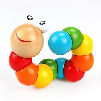 wooden worm toy