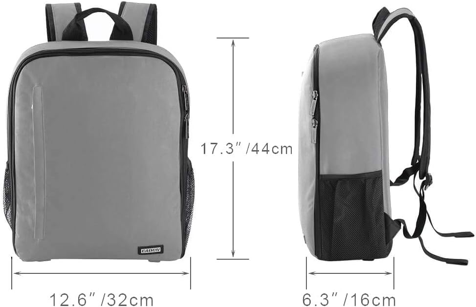 CADeN DSLR Camera Backpack - Capacity can accommodate 2 Cameras 3 Lenses 1 Tripod 15.6" Laptop and Other Photography Accessories compart can be Adjusted Freely Compatible with Canon Nikon Sony (Gray) : Camera & Photo