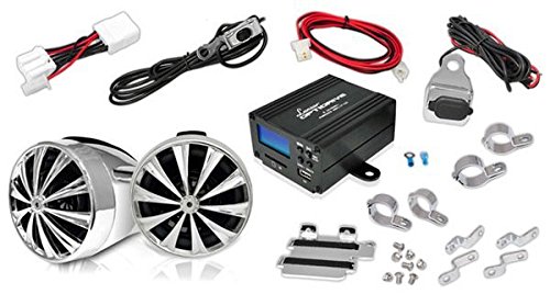 3” Motorcycle Speaker Amplifier System - 700 Watt Weatherproof w/Two 3